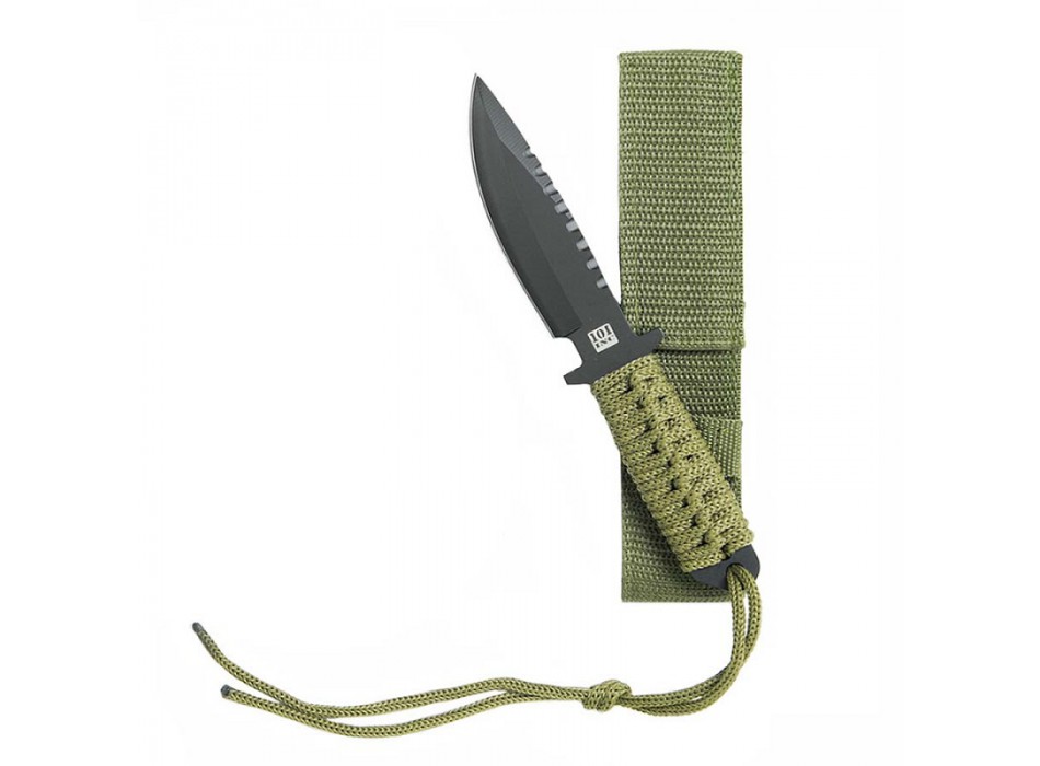 Coltello combact+custodia nylon verde Divisa Militare