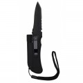 Coltello bushcraft con lampadina e accendi fuoco+clip