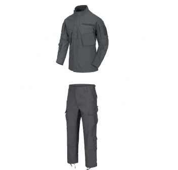 Completo giacca e pantaloni divisa da op Vigilanza ripstop CPU colore grigio Divisa Militare
