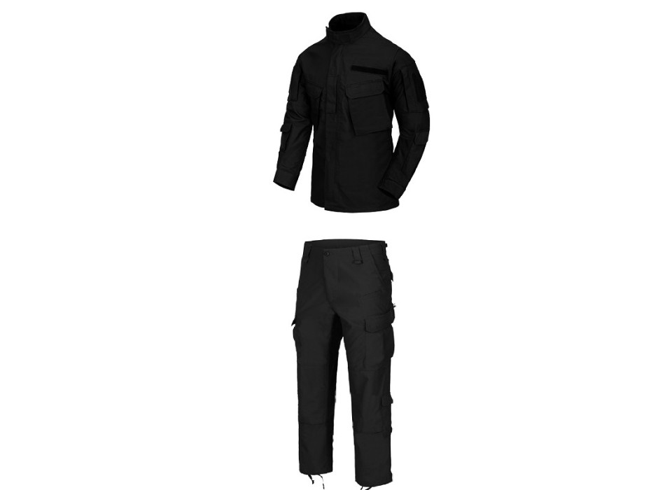 Completo giacca e pantaloni divisa da op Vigilanza ripstop CPU colore nero Divisa Militare