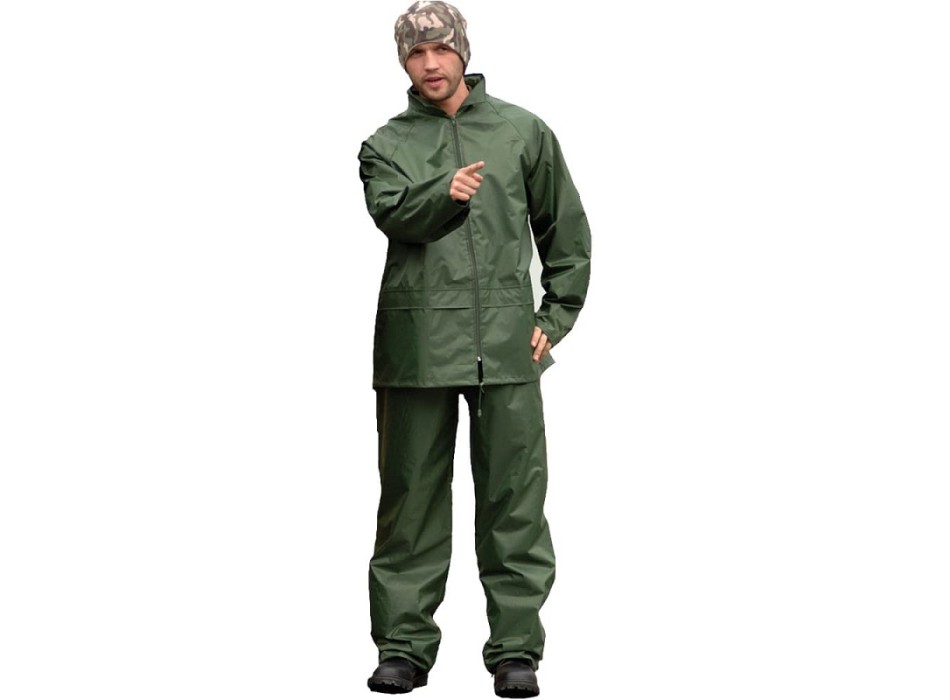 Completo impermeabile da pioggia giacca e pantalone Divisa Militare