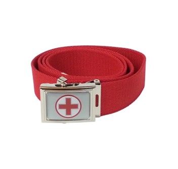 CRI croce rossa italiana cintura in canapa rossa Divisa Militare