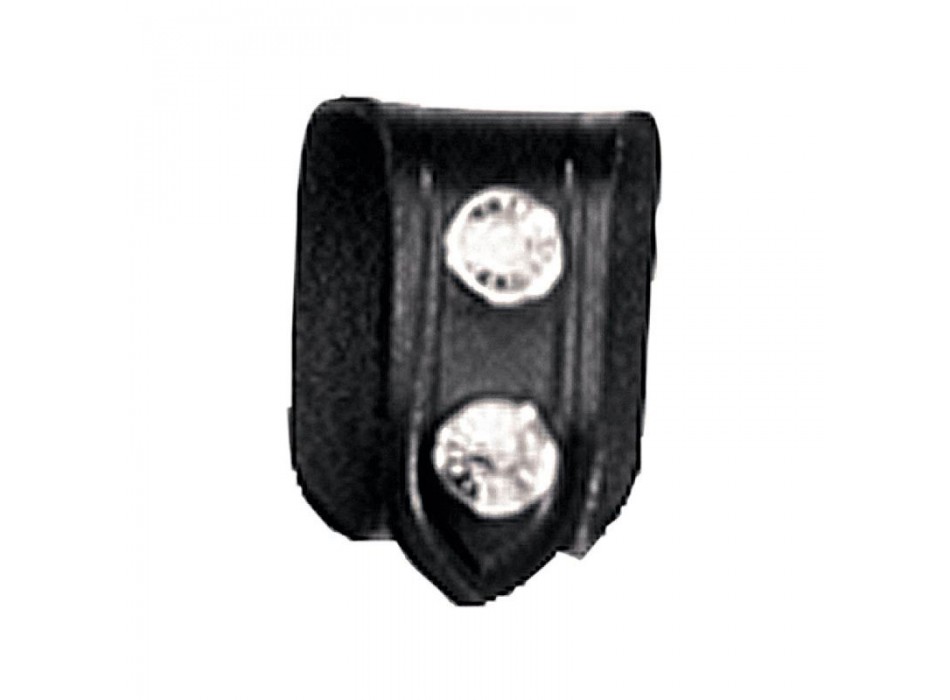 Distanziale doppia asola in pelle 1V01 nero Divisa Militare