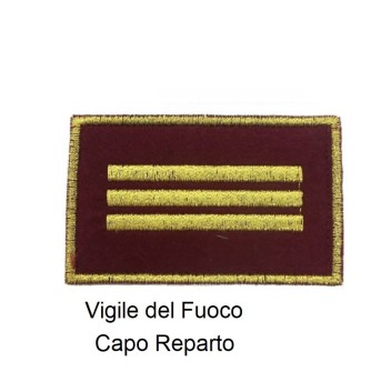 Distintivo qualifica Vigili del Fuoco VVF Capo Squadra Esperto grado Divisa Militare
