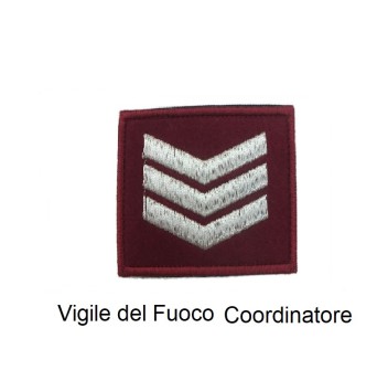 Distintivo qualifica Vigili del Fuoco VVF Coordinatore grado Divisa Militare