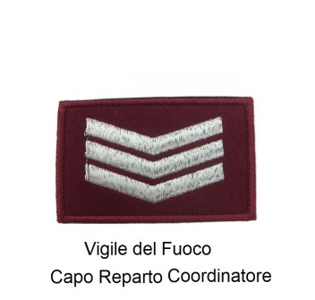 Distintivo qualifica Vigili del Fuoco VVF Coordinatore grado Divisa Militare