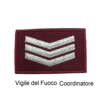 Distintivo qualifica Vigili del Fuoco VVF Coordinatore grado Divisa Militare