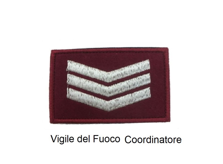 Distintivo qualifica Vigili del Fuoco VVF Coordinatore grado Divisa Militare