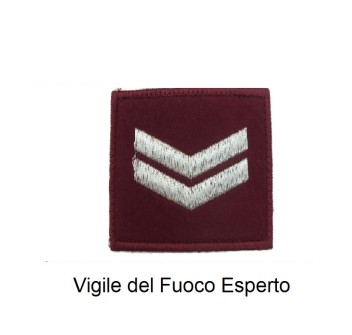 Distintivo qualifica Vigili del Fuoco VVF Esperto grado quadrato Divisa Militare
