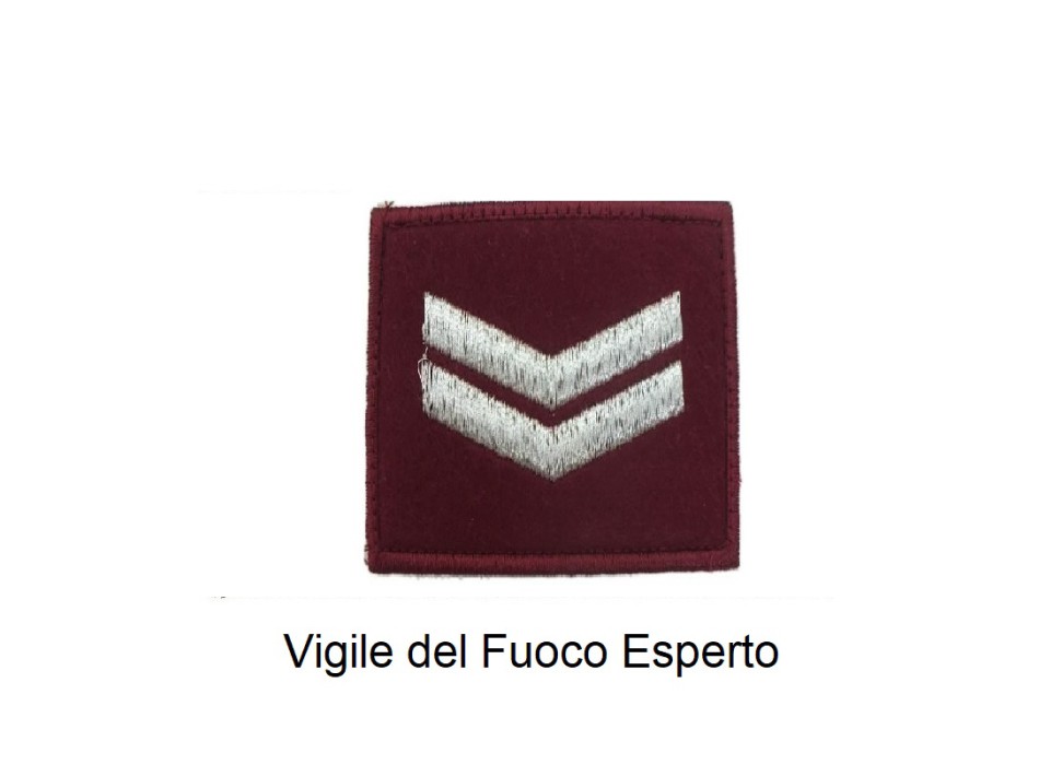 Distintivo qualifica Vigili del Fuoco VVF Esperto grado quadrato Divisa Militare