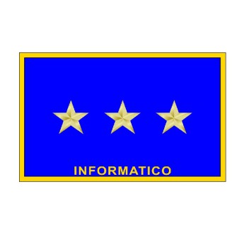 Distintivo qualifica Vigili del Fuoco VVF Informatico tre stelle Divisa Militare