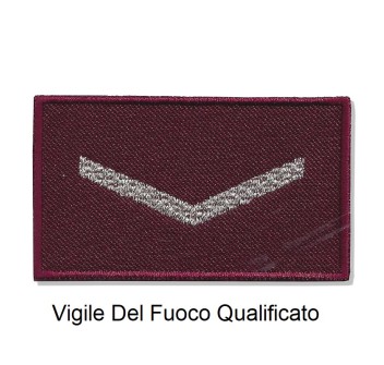 Distintivo qualifica Vigili del Fuoco VVF Permanente Qualificato grado Divisa Militare