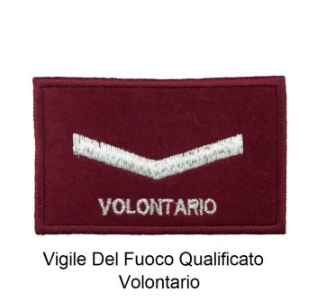 Distintivo qualifica Vigili del Fuoco VVF Qualificato Volontario grado  Divisa Militare