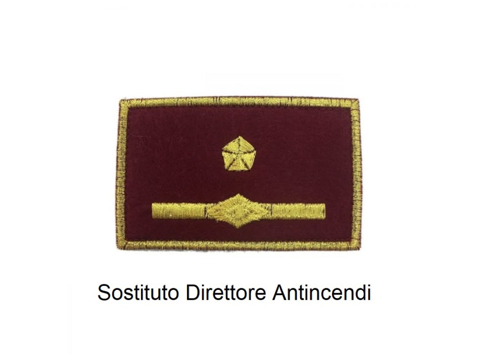 Distintivo qualifica Vigili del Fuoco VVF Vigile Del Fuoco Sostituto Direttore Antincendi grado Divisa Militare