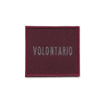 Distintivo qualifica Vigili del Fuoco VVF Volontario grado quadrato Divisa Militare