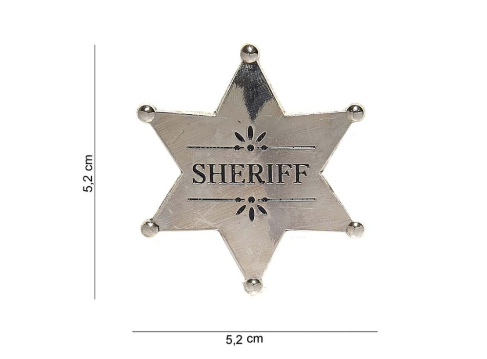 Distintivo sceriffo sheriff in metallo con clip a farfalla Divisa Militare