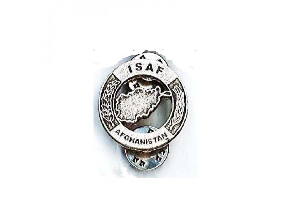 Distintivo spilla militare missione Isaf Afghanistan Divisa Militare