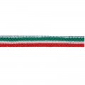 Elastico tricolore cm 0,6 bandiera italiana/metro
