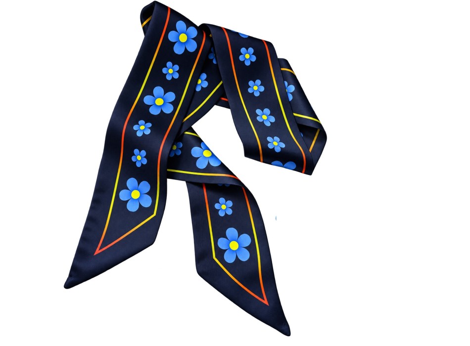 Foulard Commemorativo Myosotis Non Ti Scordar di Me – Caduti per la Patria – 100 x 5 cm Divisa Militare