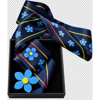 Foulard + Spilla pannolenci civile Commemorativo Myosotis Non Ti Scordar di Me – Caduti per la Patria – 100 x 5 cm Divisa Militare