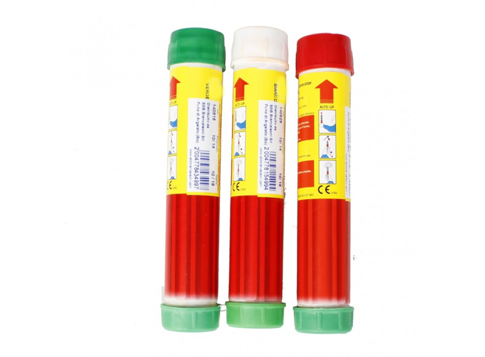 Fumogeno sfregamento 60 secondi verde bianco rosso Divisa Militare