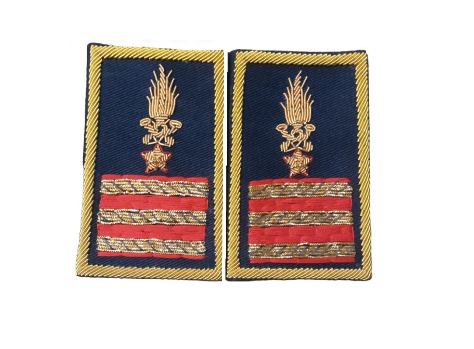 GDF Guardia di Finanza gradi tubolari luogotenente ricamati canottiglia Divisa Militare