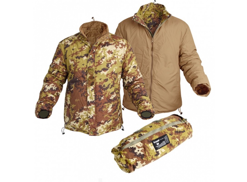 Giubbotto reversibile e comprimibile vegetato/coyote - spedizione gratis - Divisa Militare