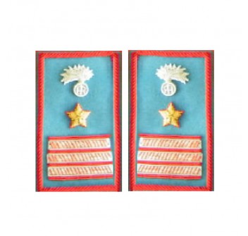 Gradi tubolari estivi azzurri camicia ricamati luogotenente carabinieri con fiamma Divisa Militare