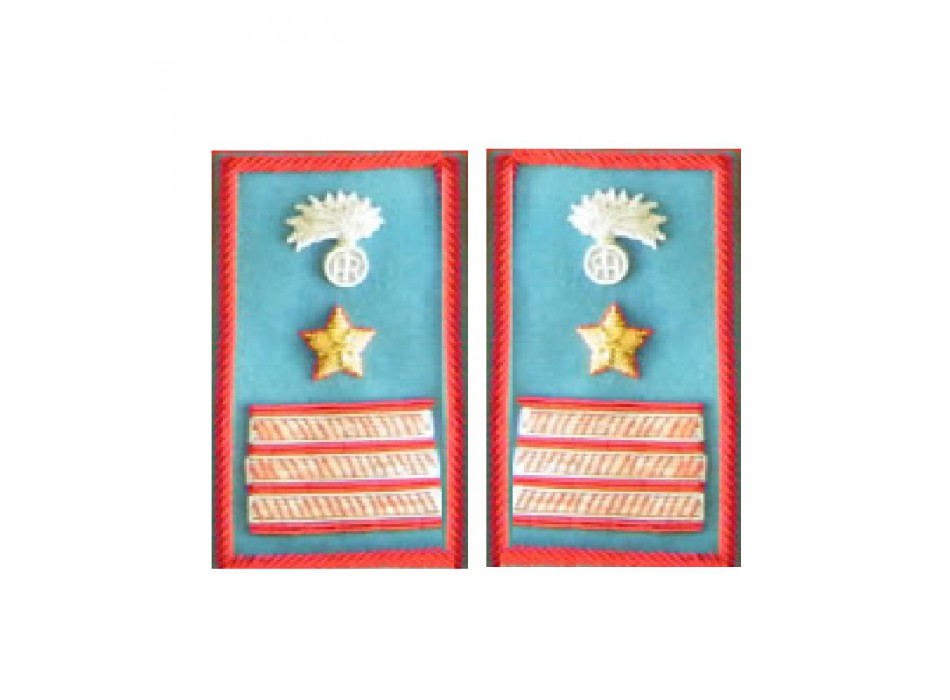 Gradi tubolari estivi azzurri camicia ricamati luogotenente carabinieri con fiamma Divisa Militare
