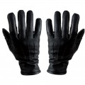 Guanti da divisa pelle sfoderati estivi colore nero