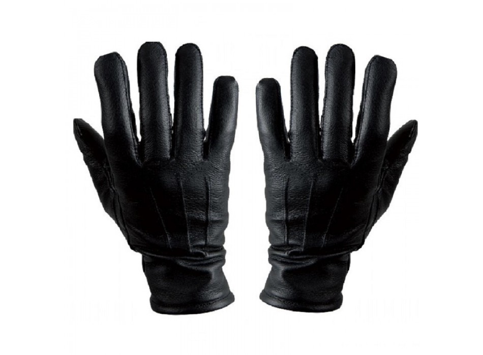 Guanti da divisa pelle foderati colore nero Divisa Militare