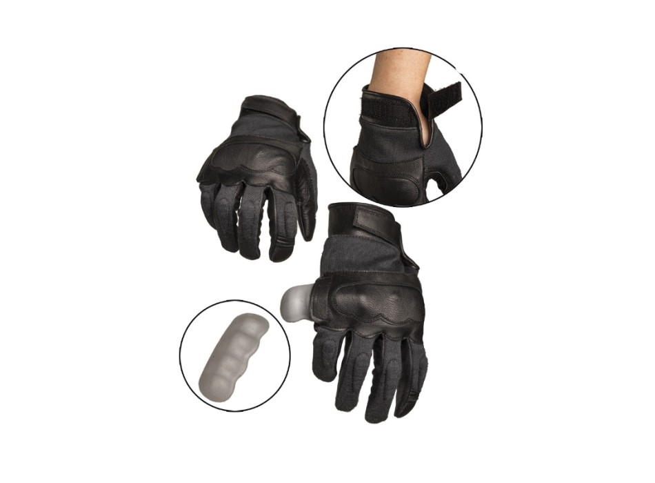 Guanti nocche rinforzate kevlar pelle+nylon Divisa Militare