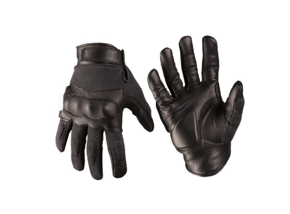 Guanti nocche rinforzate kevlar pelle+nylon Divisa Militare