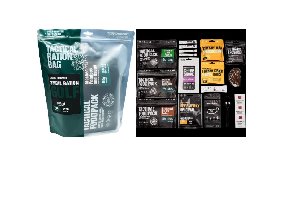 Kit alimentare un giorno golf 740 grammi tactical foodpack Divisa Militare