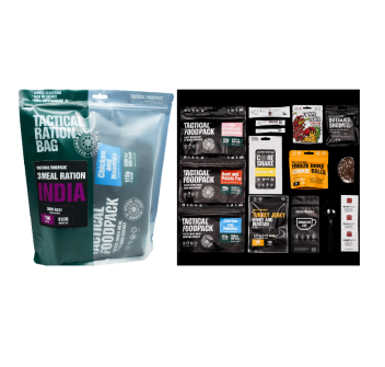 Kit alimentare un giorno India tactical foodpack Divisa Militare