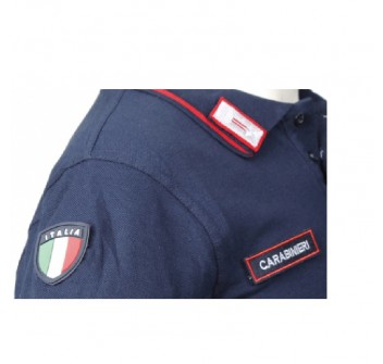Kit per polo alamari, scudetto, scritta Carabinieri Divisa Militare