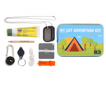 Kit sopravvivenza bushcraft per bambini/la mia prima avventura Divisa Militare