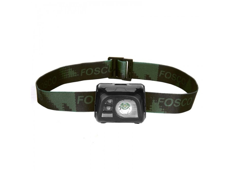 Lampada/torcia da testa 140 lumens nera Fosco Divisa Militare