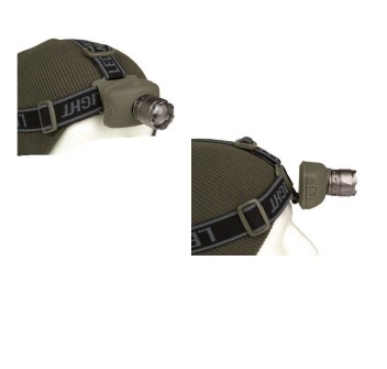 Lampada/torcia da testa e da casco con zoom Divisa Militare