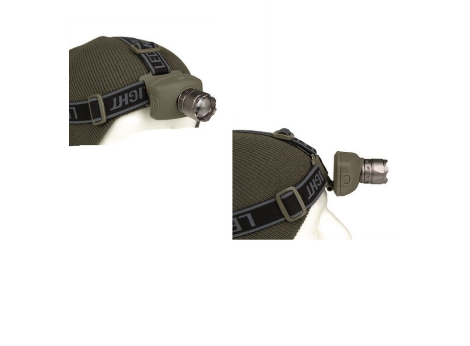 Lampada/torcia da testa e da casco con zoom Divisa Militare
