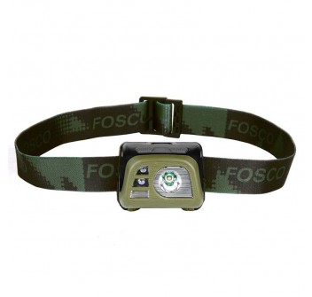 Lampada/torcia da testa led 140 lumens verde Fosco Divisa Militare