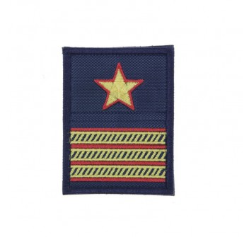 Luogotenente grado velcro per polo base blu Marina militare capitaneria di Porto nocchiere Divisa Militare