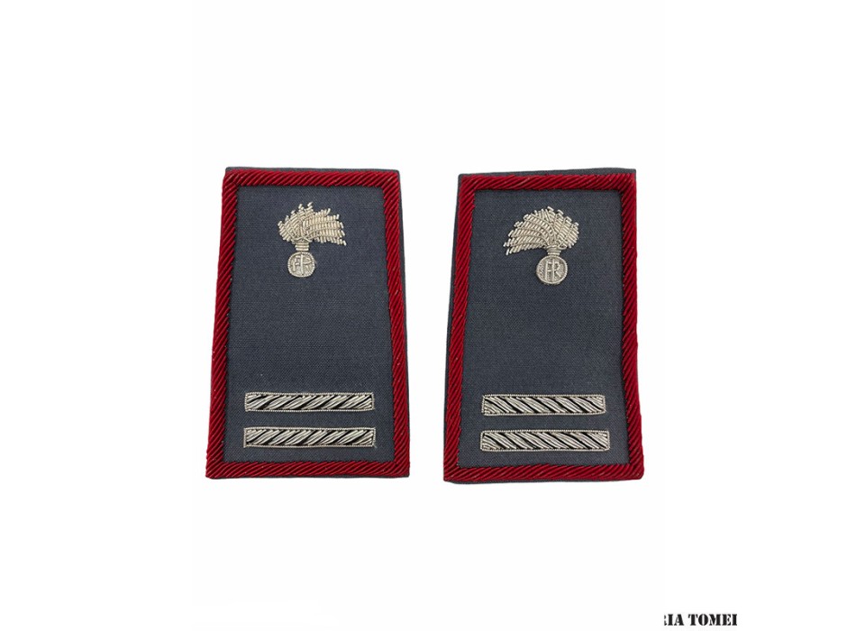 Maresciallo ordinario carabinieri gradi tubolari estivi ricamati canottiglia Divisa Militare