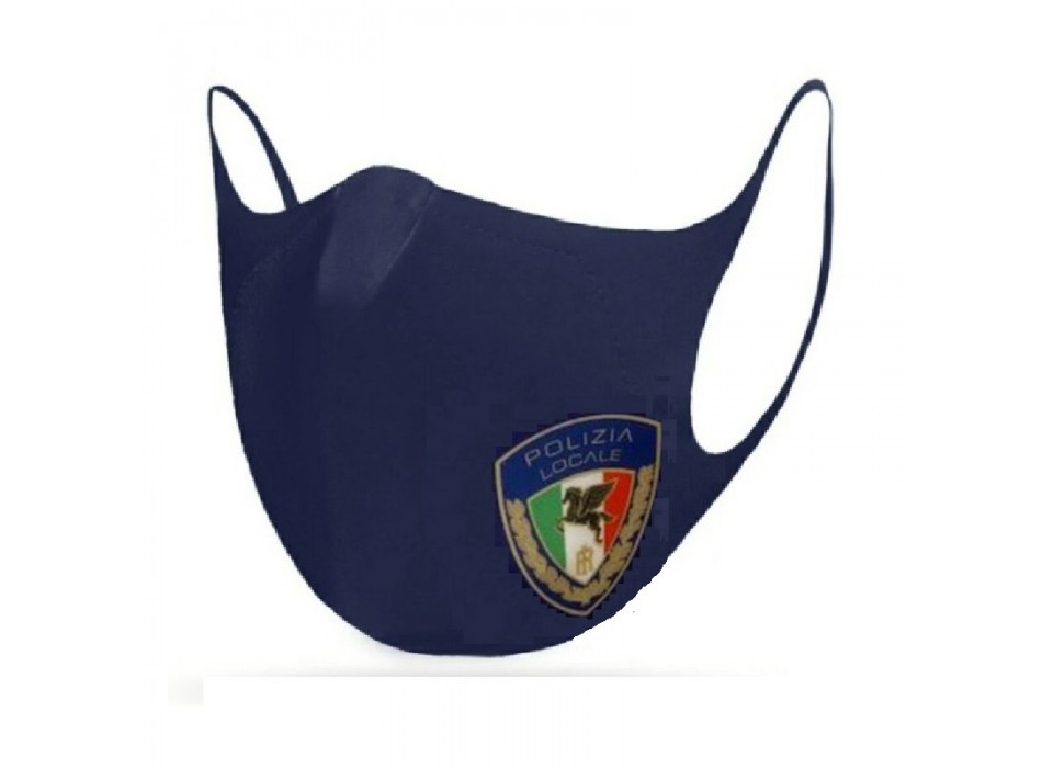 Mascherina blu polizia locale Pegaso Divisa Militare