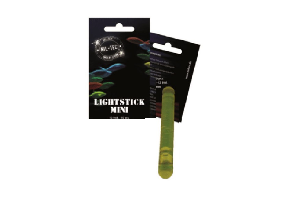 Mini bastoncino luminoso tipo cyalume light stick 10 pezzi Divisa Militare