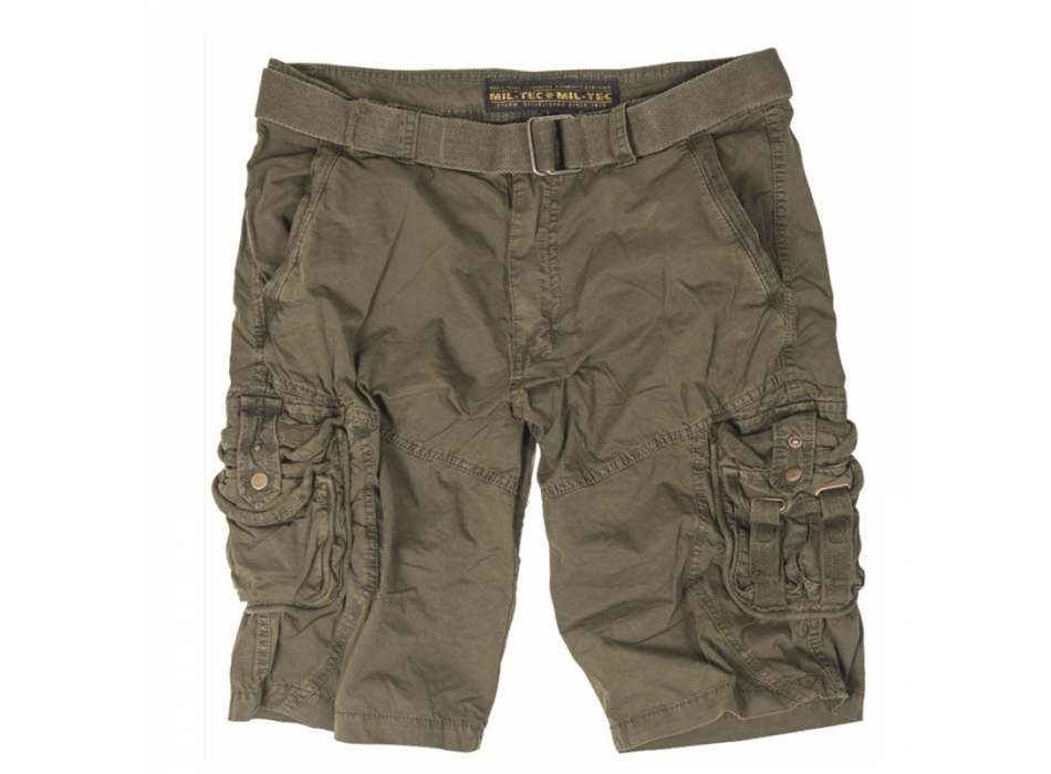 Pantaloncini bermuda survival verde con cintura Divisa Militare