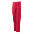 Pantalone rosso in fustagno multitasche e invernale