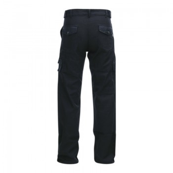 Pantaloni da lavoro neri con protezione in cordura sul ginocchio security con tasconi sicurezza Divisa Militare
