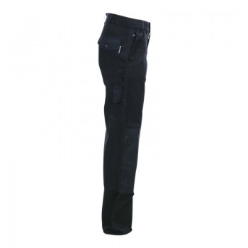 Pantaloni da lavoro neri con protezione in cordura sul ginocchio security con tasconi sicurezza Divisa Militare