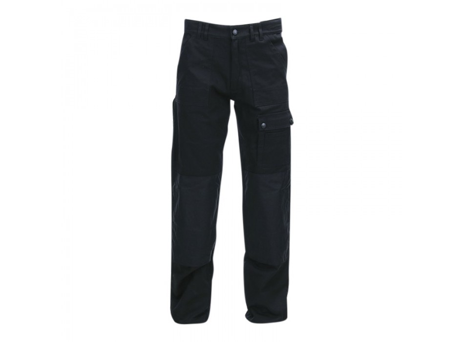 Pantaloni da lavoro neri con protezione in cordura sul ginocchio security con tasconi sicurezza Divisa Militare